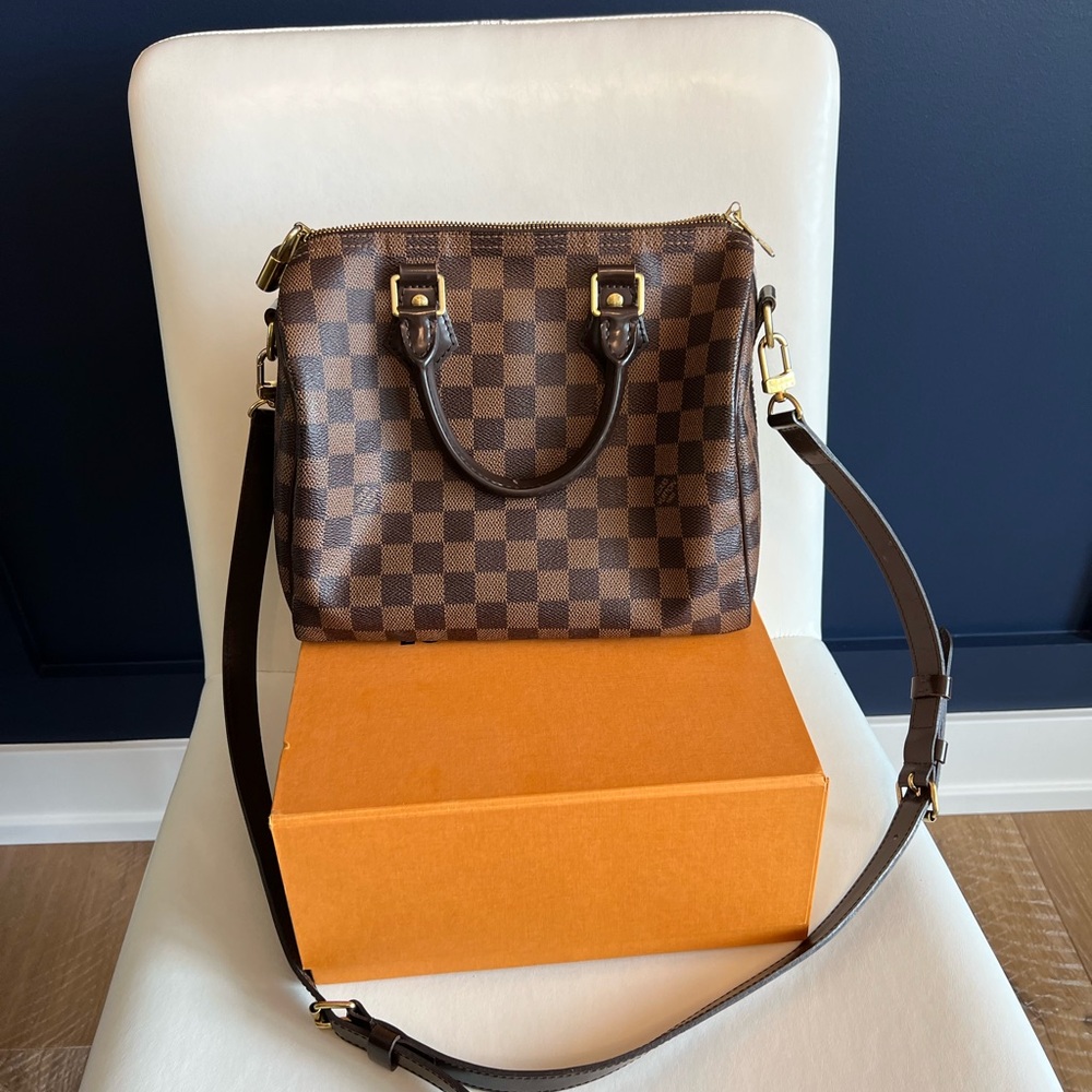 Louis Vuitton Brown Checkered Satchel
